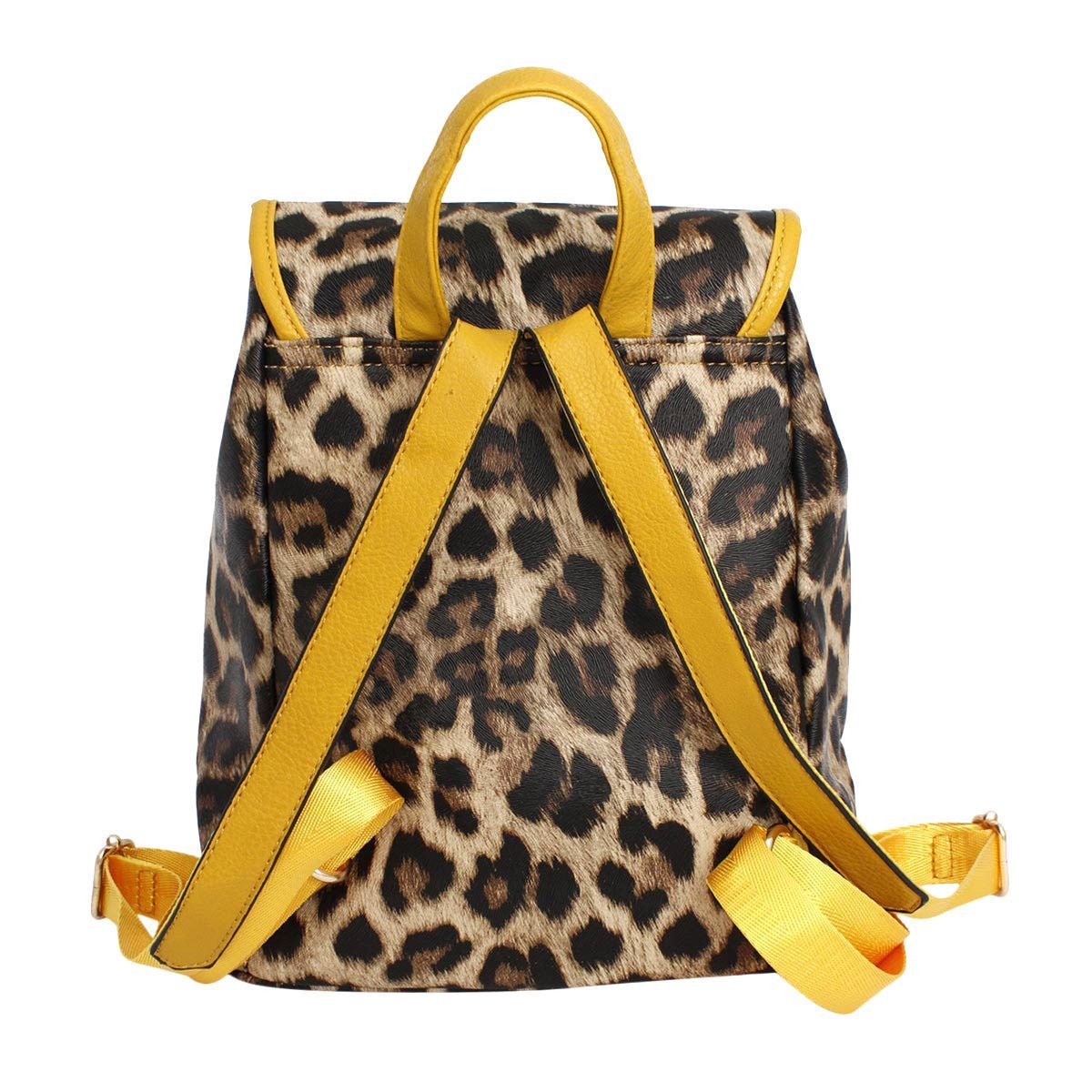 Backpack Leopard and Yellow Flap Bag Set for Women - MOO Jewelry n Accessories Boutique