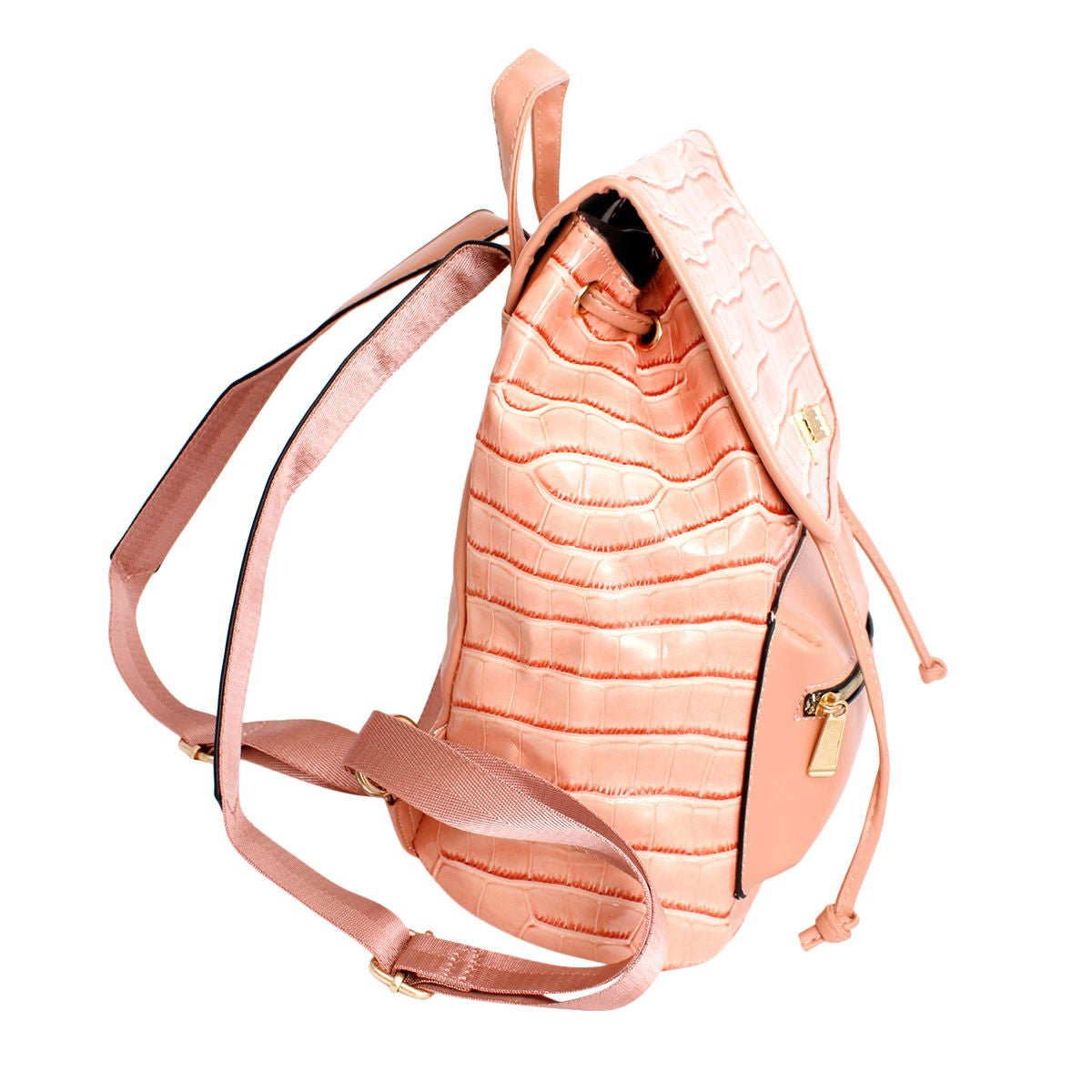 Backpack Pink Croc Flap Bag Set for Women - MOO Jewelry n Accessories Boutique