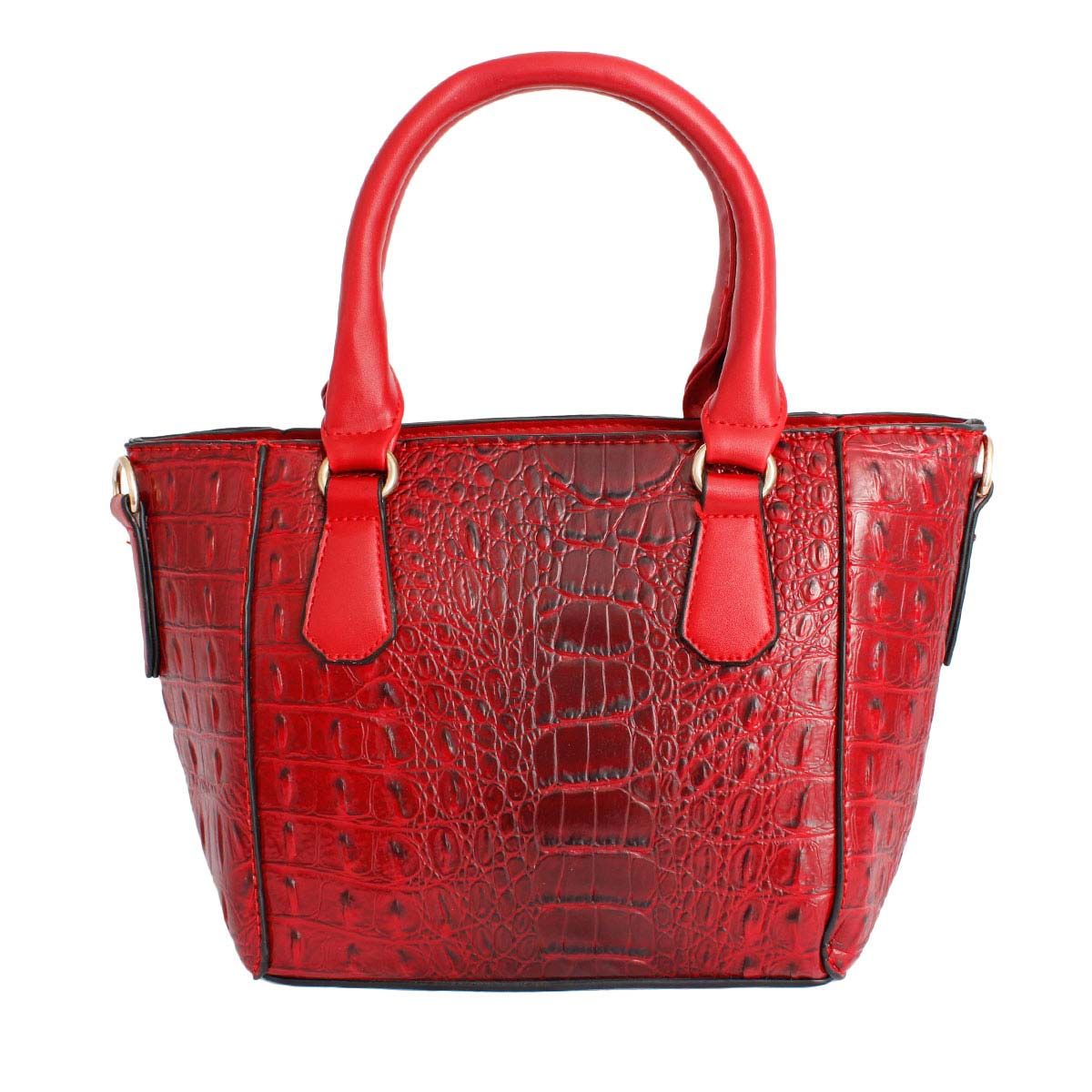 Red Croc Tote Pouch Set