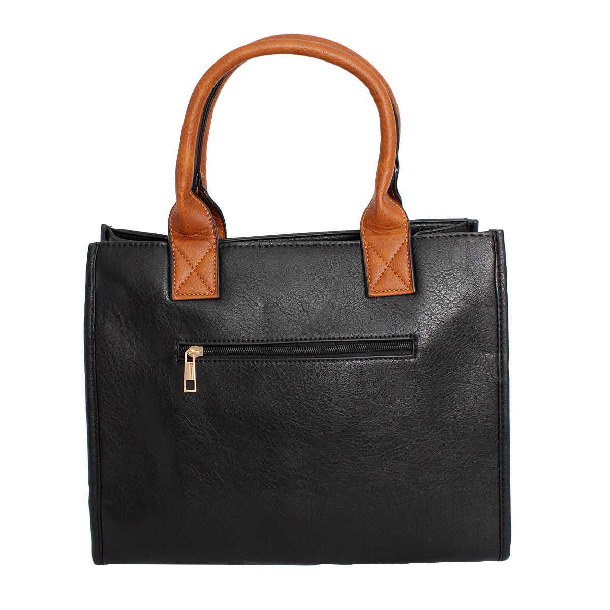 Purse Black Soft Grain Satchel Bag for Women